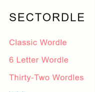 Sectordle: The Crossword Puzzle Game online