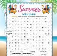 Word Search Summer